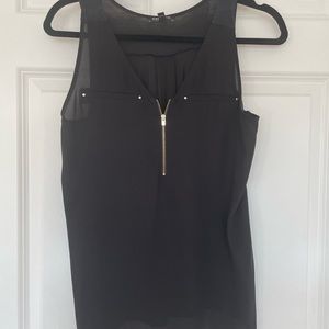 Zipper Detail Tank Top